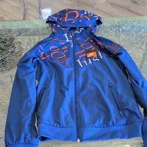Nike Blue Jacket with Orange Lettering